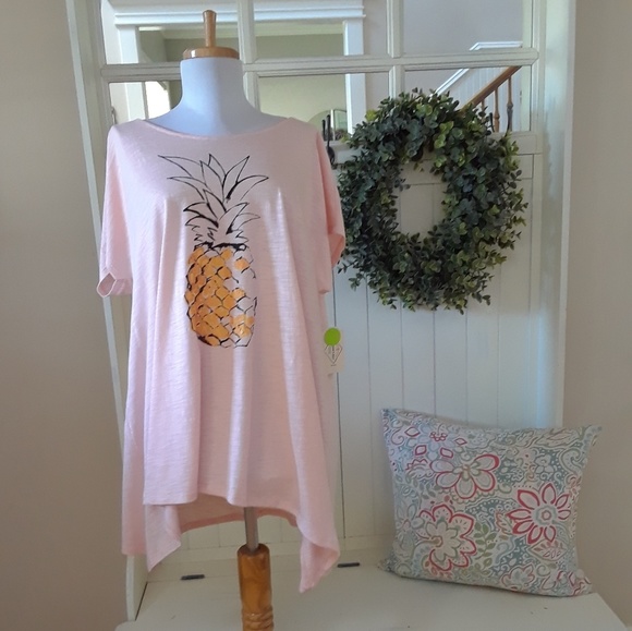 St. John's Bay Tops - NWT! St. John's Bay Plus Size Shark Bite Tee